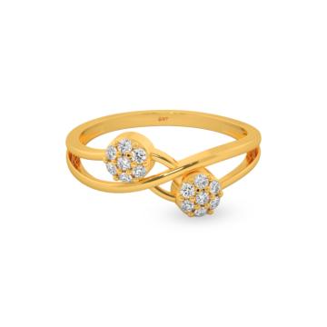 Effulgent White Stone Gold Ring