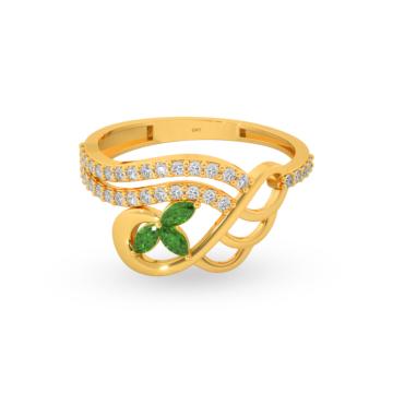 Verdant Dreamy Leaf Gold Ring