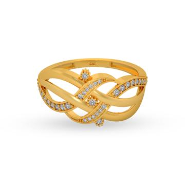 Lustrous Twirl Gold Ring