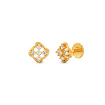 Shimmering Lovely Gold Earrings