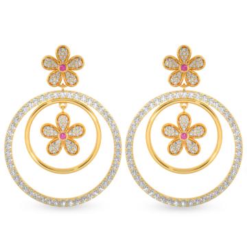 Majestic Dual Stone Gold Earrings