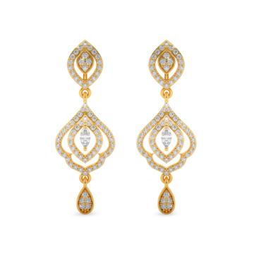 Elegant Trefoil Pattern Gold Earrings