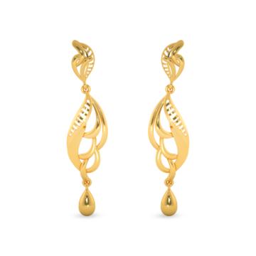 Beautiful Simplistic Dancing Gold Earrings