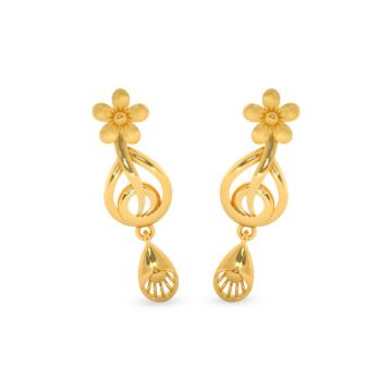 Gorgeous Blooming Floral Gold Earrings