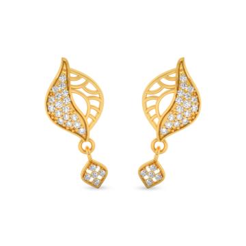 Modish Arch Gold Earrings