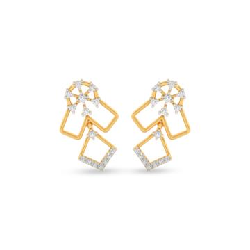 Convivial Floral Diamond Earrings