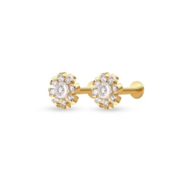 Dainty Floral Diamond Earrings