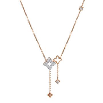 Trendy Artistic Wave Drop Diamond Necklace