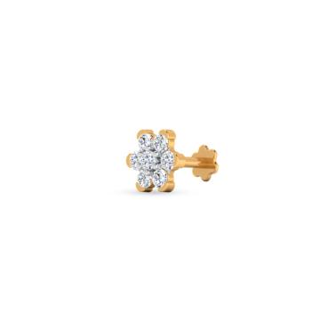 Fancy Blooming Floral Diamond Nosepin