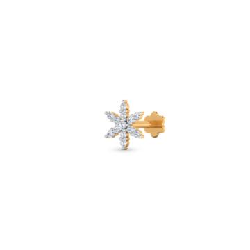 Opulent Floral Diamond Nosepin