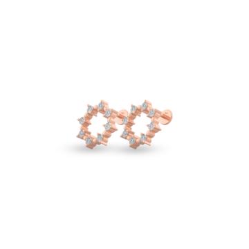 Precious Floral Diamond Earrings-736A001106-1-EF IF VVS-18kt Yellow Gold-