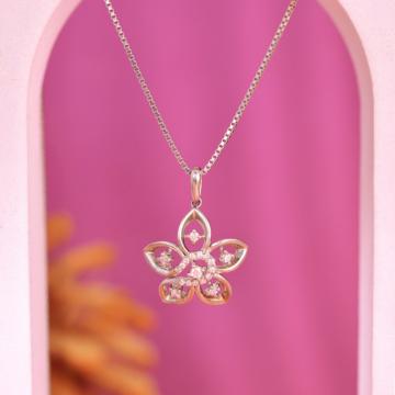 Diamond Bloom Platinum Pendant