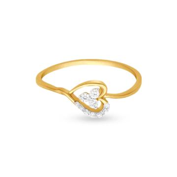 Awesome Heartine Design Diamond Ring-EF IF VVS-18kt Rose Gold-7