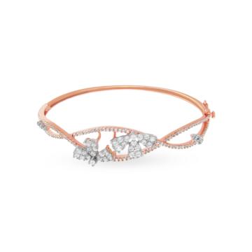 Vibrant Semi Floral Diamond Bracelets-736A000233-1-EF IF VVS-18kt Yellow Gold-45mm * 55mm-