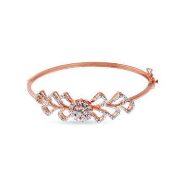 Glowing Floral Diamond Bracelets-736A000367-1-EF IF VVS-18kt Yellow Gold-45mm * 55mm-