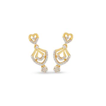 Beauteous Chandelier Diamond Earrings-EF IF VVS-18kt Rose Gold