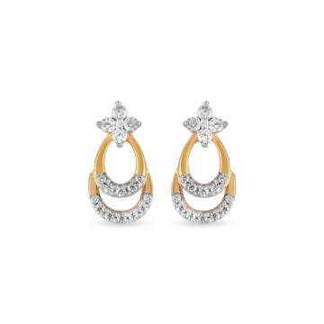 Ethnic Pear Drop Diamond Earrings-EF IF VVS-18kt Rose Gold