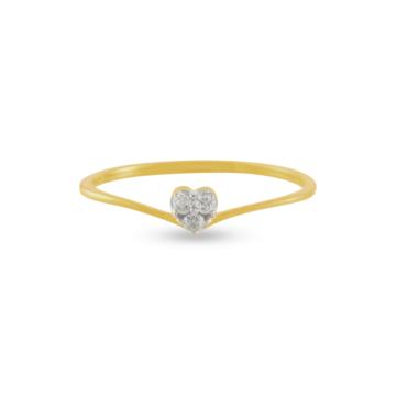 Minimalistic Heartin Diamond Rings-EF IF VVS-18kt Rose Gold-7