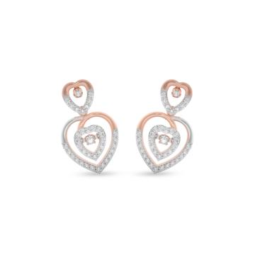 Stunning Heartin Drops Diamond Earrings-736A001025-1-EF IF VVS-18kt Yellow Gold-