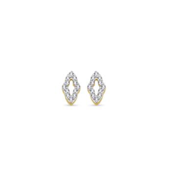 Trendy Studded Diamond Earrings-736A001111-1-EF IF VVS-18kt Yellow Gold-