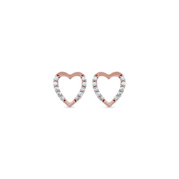 Edgy Heart Diamond Earrings-736A001142-1-EF IF VVS-18kt Yellow Gold-