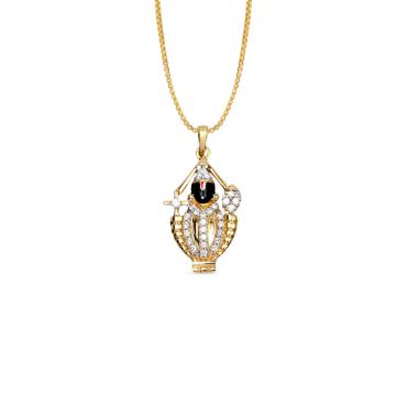 Lord Balaji Diamond Pendant-736A001149-1-EF IF VVS-18kt Yellow Gold-