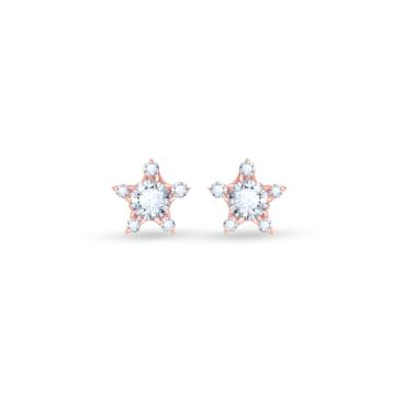 Petite Star Diamond Earrings-736A001190-1-EF IF VVS-18kt Yellow Gold-