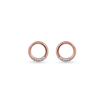 Modish Circlet Diamond Earrings-736A001192-1-EF IF VVS-18kt Yellow Gold-