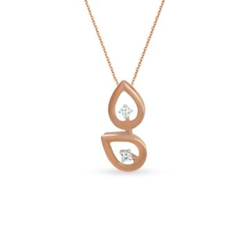 Classy Dew Drop Pattern Diamond Pendant