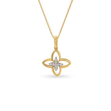 Exuberant Floral Diamond Pendant