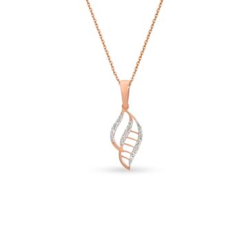 Exquisite Twirl Diamond Pendant