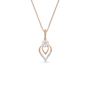 Enchanting Floral Diamond Pendant-736A001614-1-EF IF VVS-18kt Yellow Gold-