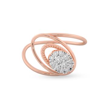 Enticing Oval Pattern Diamond Ring-736A001682-1-EF IF VVS-18kt Yellow Gold-12