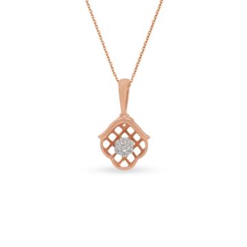 Attractive blooming Bud Diamond Pendant-736A001727-1-EF IF VVS-18kt Yellow Gold-