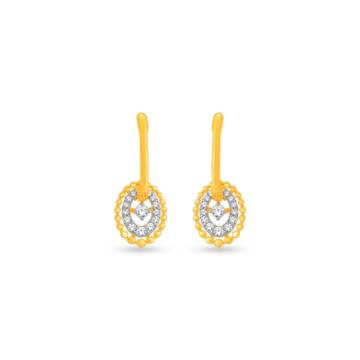 Fancy Oval Drops Diamond Earrings-736A001851-1-EF IF VVS-18kt Yellow Gold-