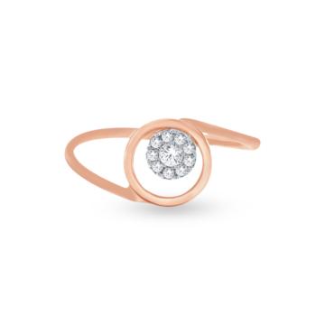 Beguiling Concentric Circle Diamond Rings-736A001883-1-EF IF VVS-18kt Yellow Gold-12