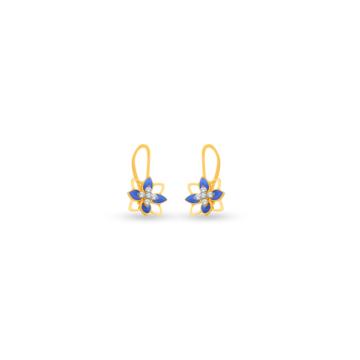 Subtle Flora Diamond Earrings-736A001946-1-EF IF VVS-18kt Yellow Gold-