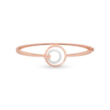 Exquisite Dual Circle Diamond Bracelet-736A002005-1-EF IF VVS-18kt Yellow Gold-47mm * 57mm-