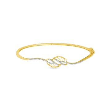 Lustrous Leaf Inspired Diamond Bracelet-736A002054-1-EF IF VVS-18kt Yellow Gold-47mm * 57mm-