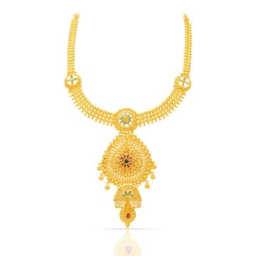 Heaven Beads Floral Long Gold Necklaces
