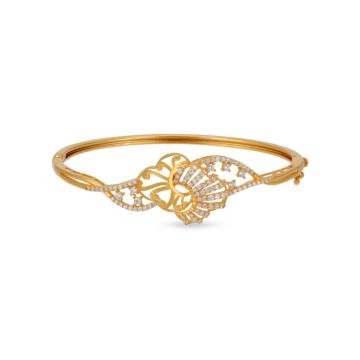 Attractive White Stone Gold Bracelet