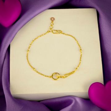 Ebullient Circle Design Gold Bracelet - Valentine Collection