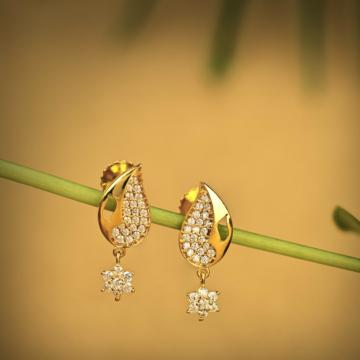 Enticing Bloom Drop Gold Earrings