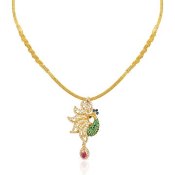 Fascinating Peacock Gold Necklace