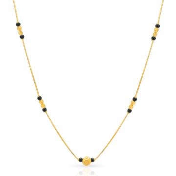 Appealing Black Beaded Gold Chain