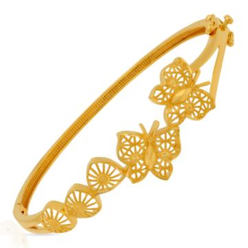 Sparkling Twin Butterfly Gold Bracelet