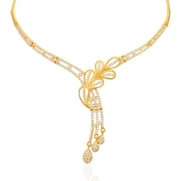 Artistic Leafy Gold Necklace