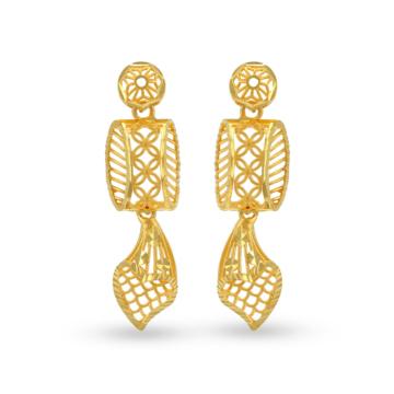 Fabulous Floral Gold Earrings