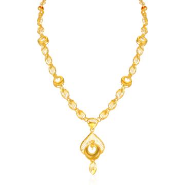 Adorable Sleek Peacock Gold Necklace