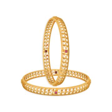 Alluring Dull Finish Gold Bangles